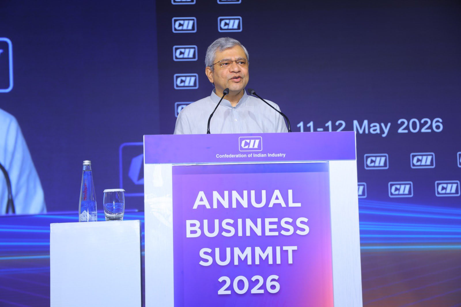 Ashwini Vaishnaw, Minister for Railways, Information & Broadcasting, and Electronics & Information Technology (Photo credit/@CII)