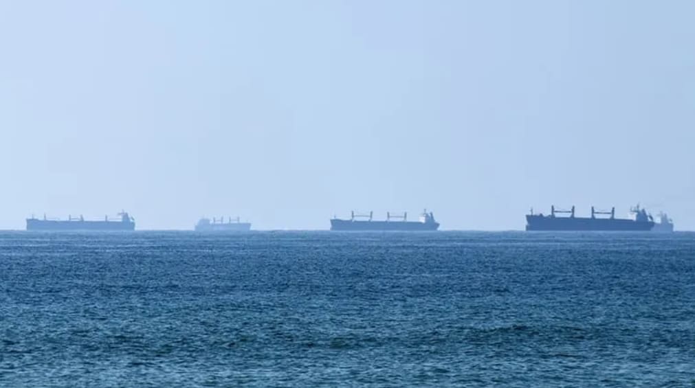 Ships in strait of Hormuz