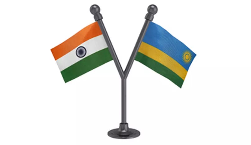 Flags of India and Rwanda