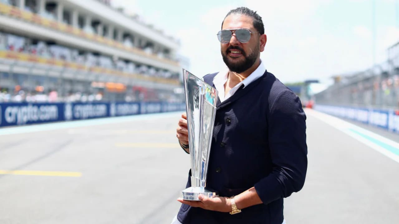 Yuvraj Singh discussing cricket strategies.