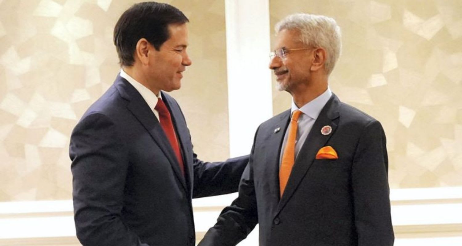 S. Jaishankar and Marco Rubio in a diplomatic meeting.