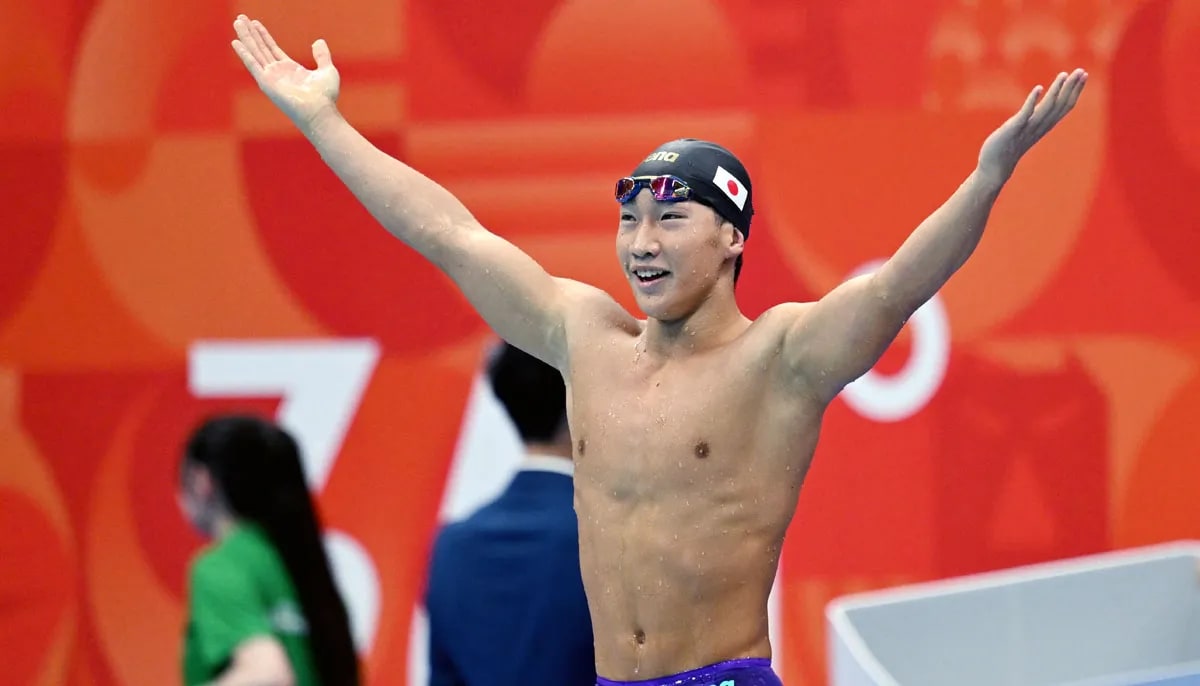 Yui Ohashi swimming at the Asian Games