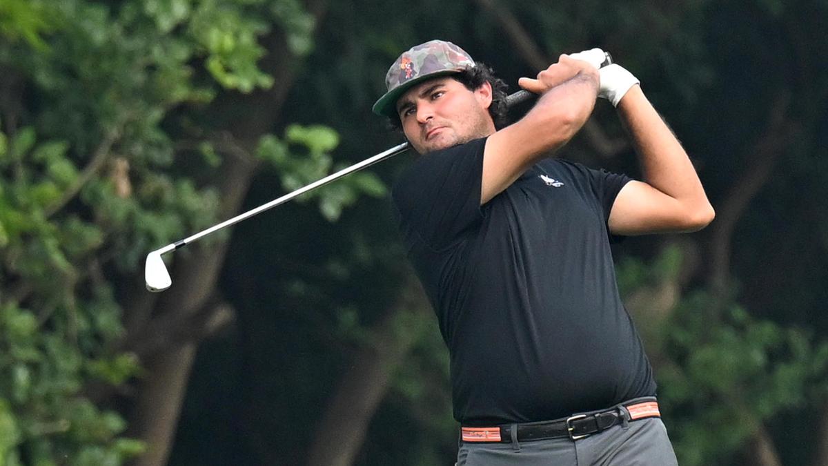 Eugenio Chacarra in action at the DP World India Championship.