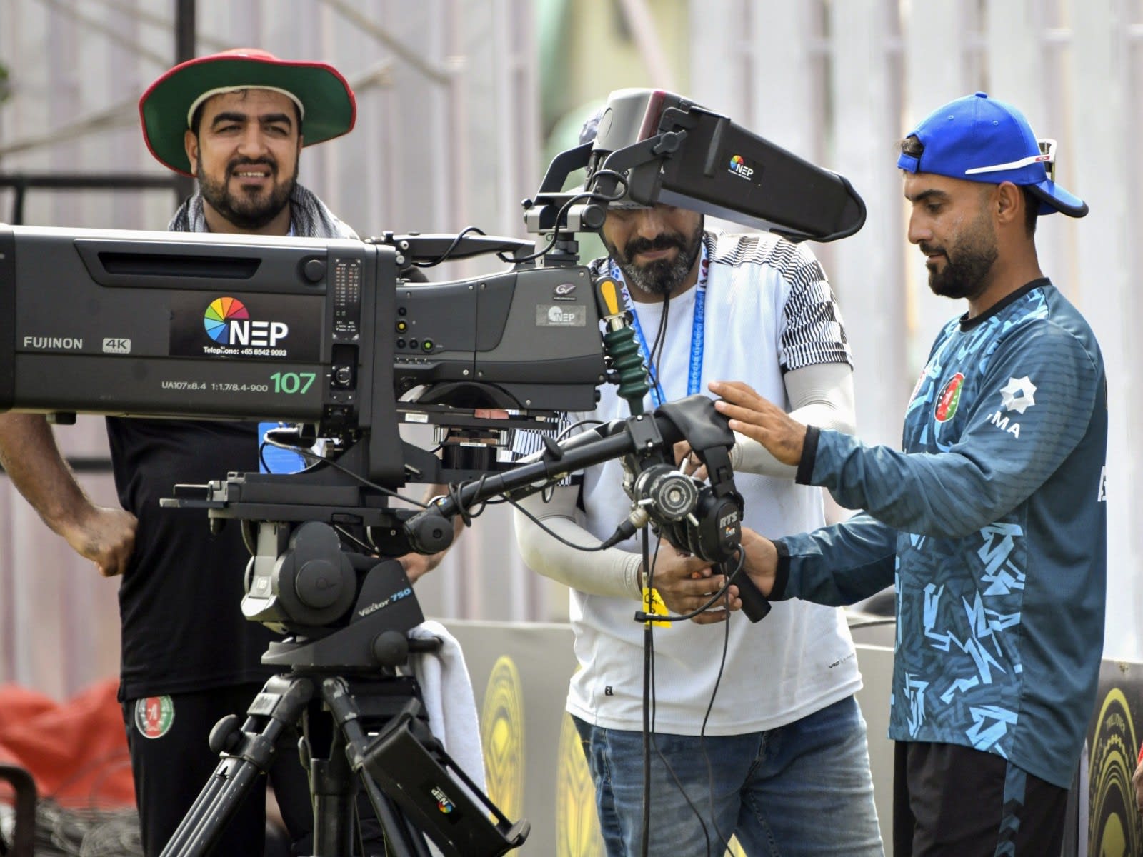 A vibrant collage of India's media and entertainment industry including film, television, and digital streaming.