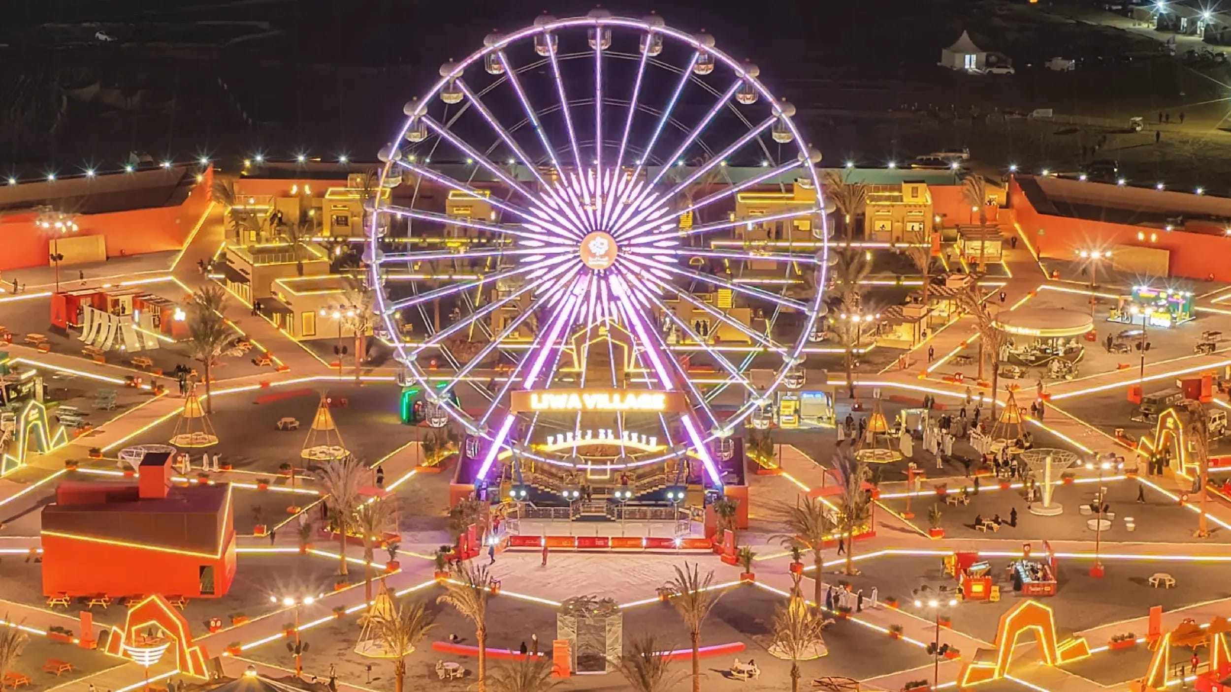 Vibrant scenes from the Liwa International Festival showcasing culture and entertainment.