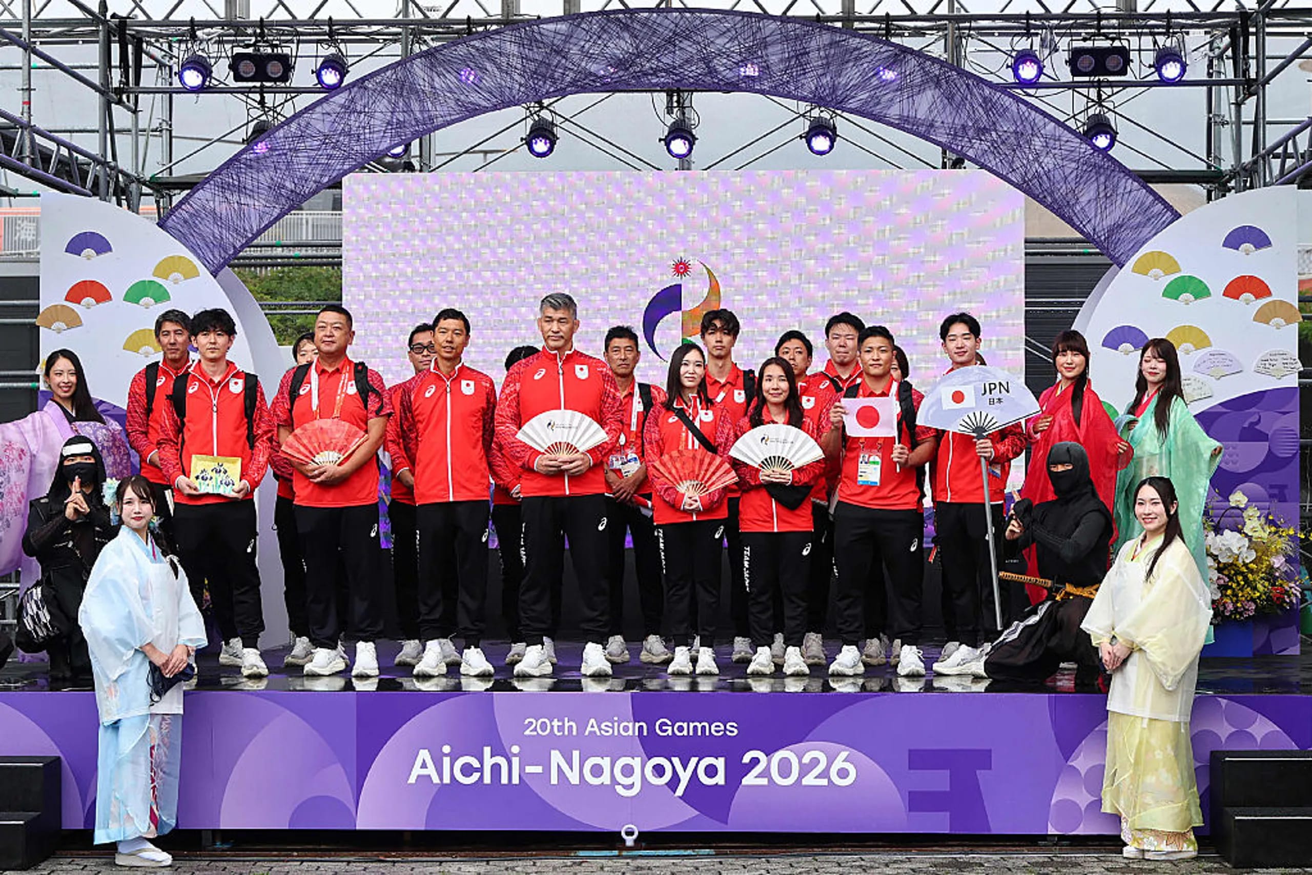 Athletes competing at the Asian Games in Aichi-Nagoya
