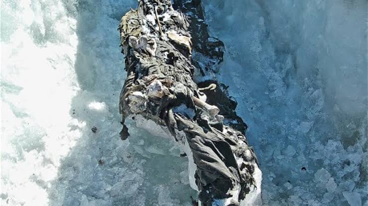 Melting glaciers in the Dolomites revealing historical artifacts