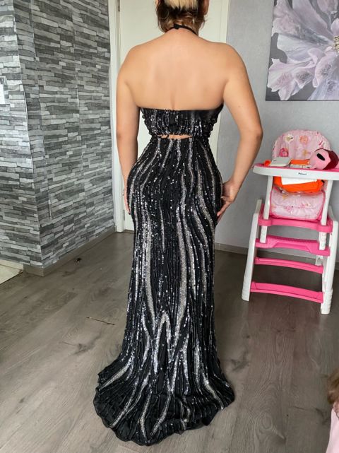 Vestido de Noche Largo con Brillos