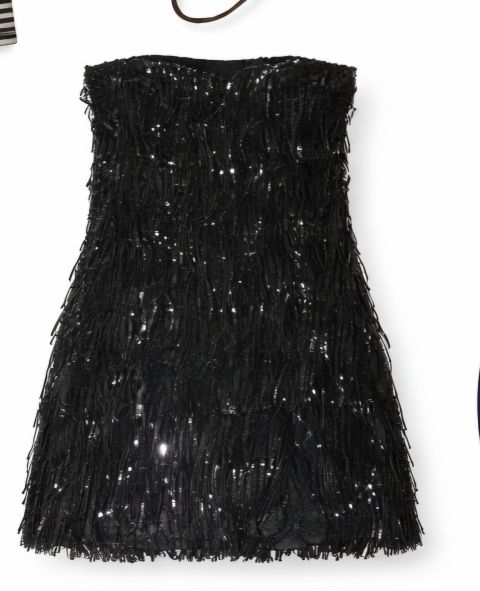 Vestido Corto Negro con Brillos