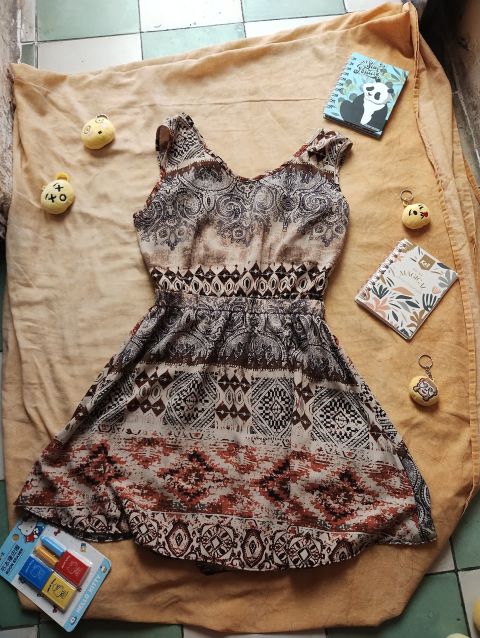 Vestido de Verano con Estampado Étnico