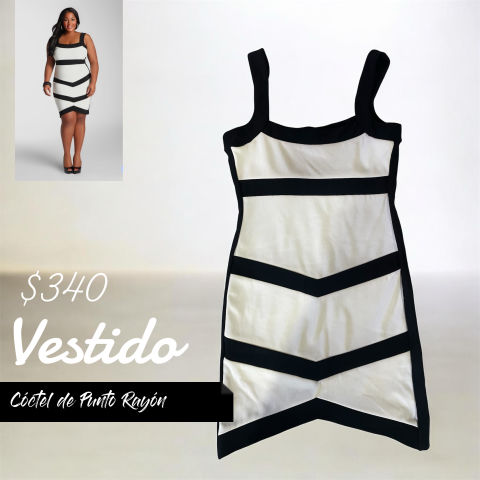 Vestido de Coctel de Punto Rayón