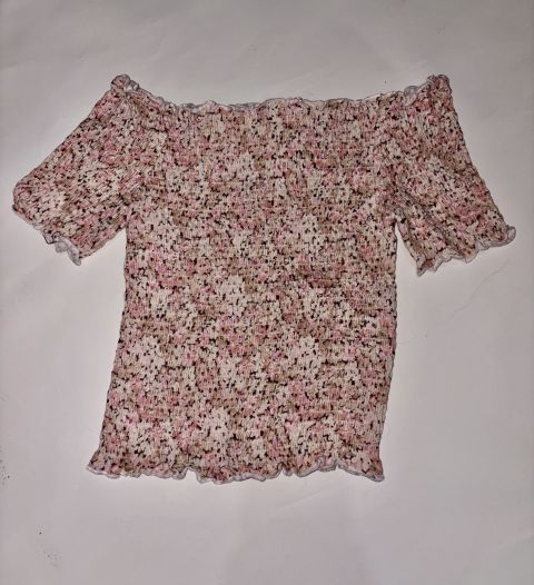 Blusa de Tirantes con Diseño de Tejido en Colores Pastel