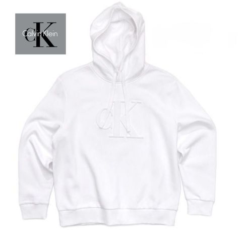 Sudadera Calvin Klein Blanca con Capucha ORIGINAL TALLA GRANDE