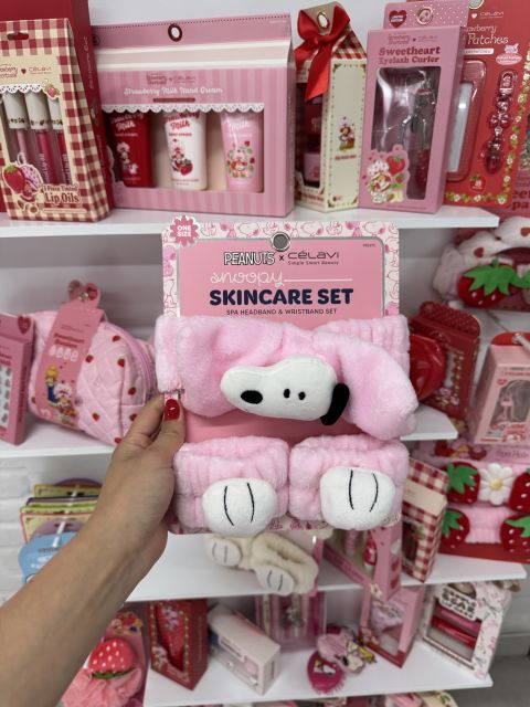 Set de Cuidado Facial Snoopy - Diadema y Muñequera