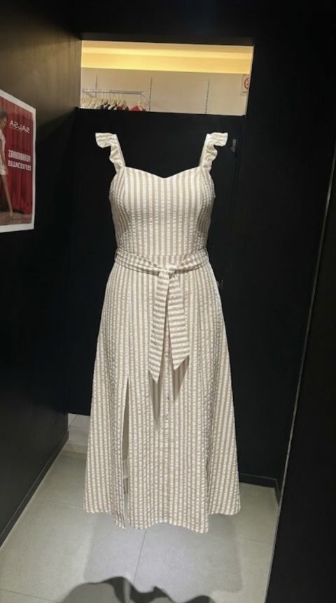 Vestido Largo de Rayas Salsa