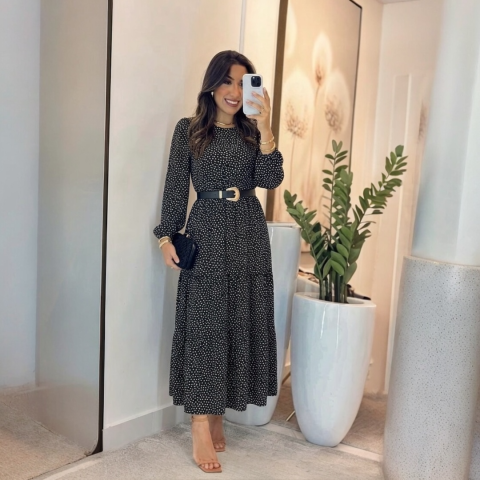 ♣️Vestido Maxi Negro en Talla M♣️