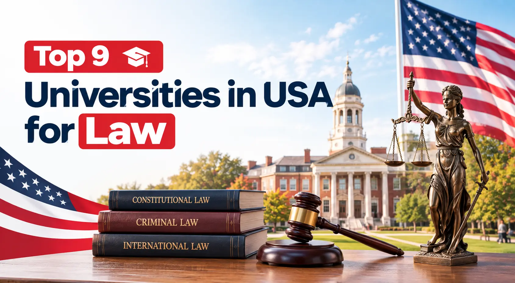 Top 9 universities in the USA for law