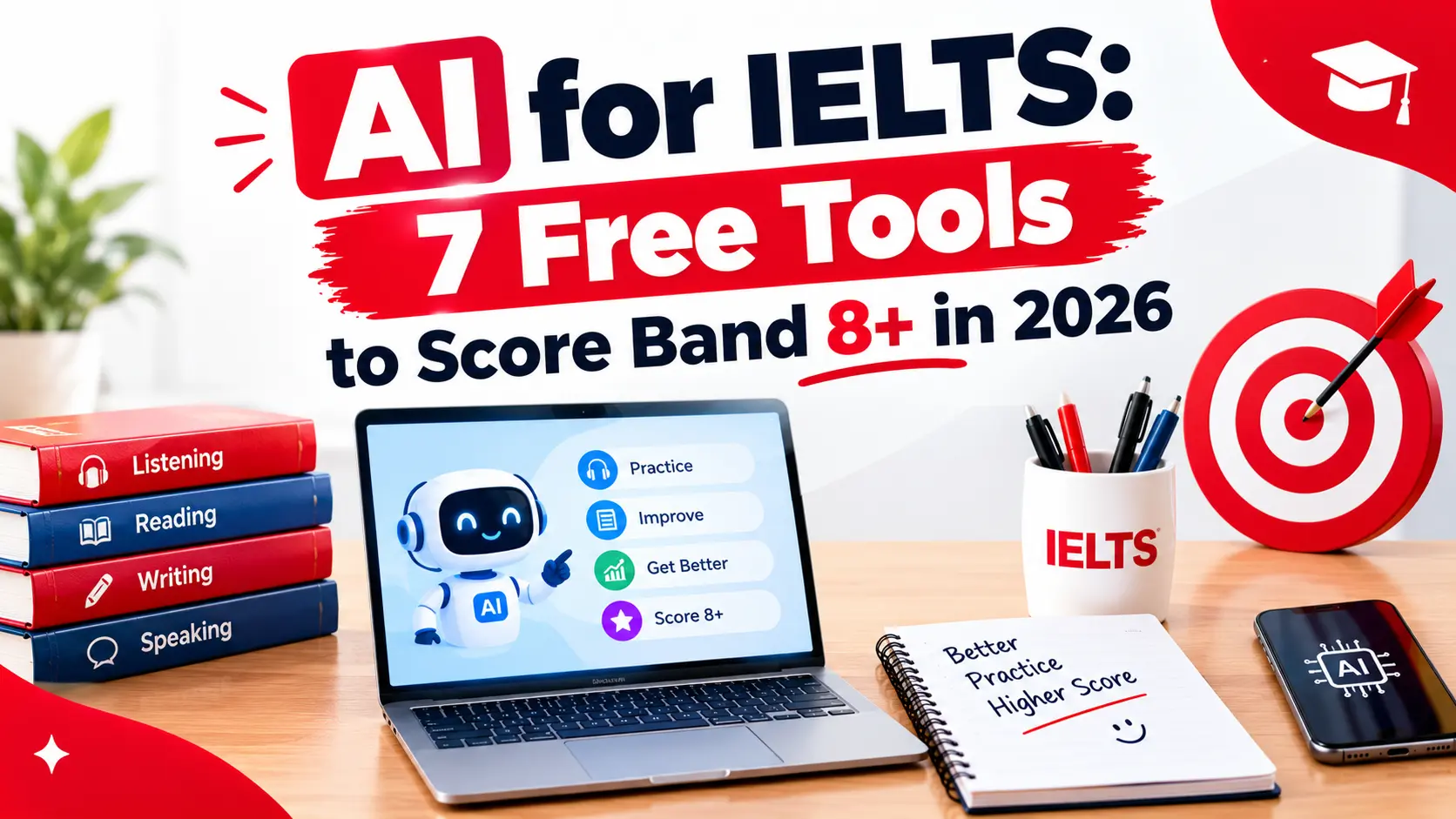 AI for IELTS: 7 Free Tools to Score Band 8+ in 2026