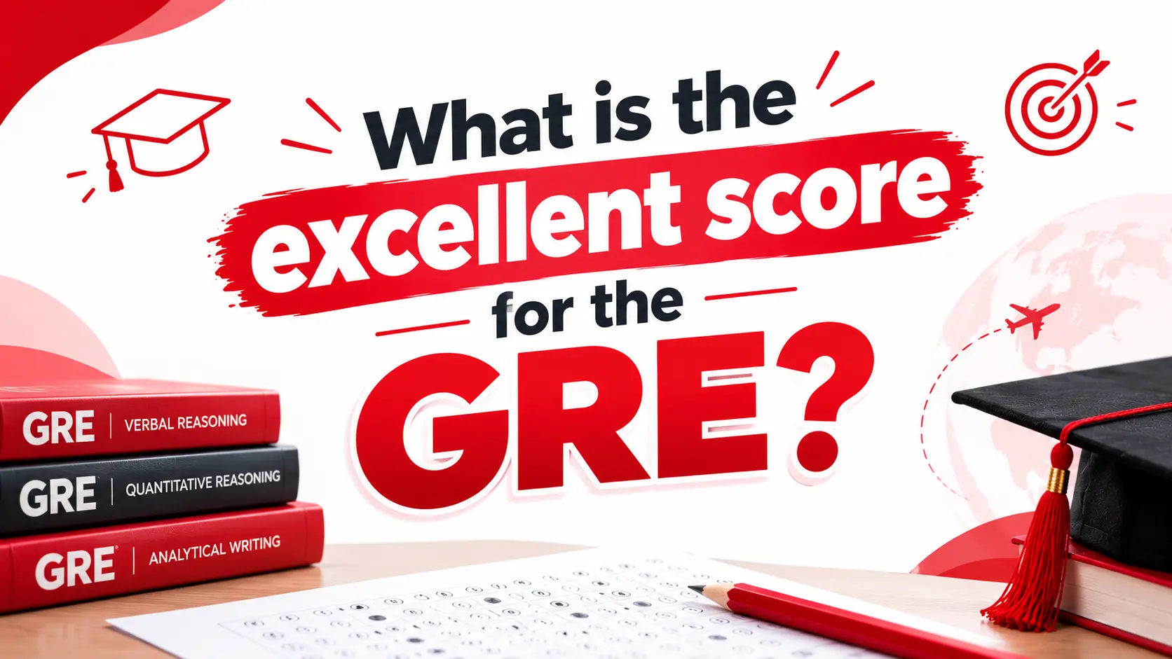 What is the excellent score for the GRE?