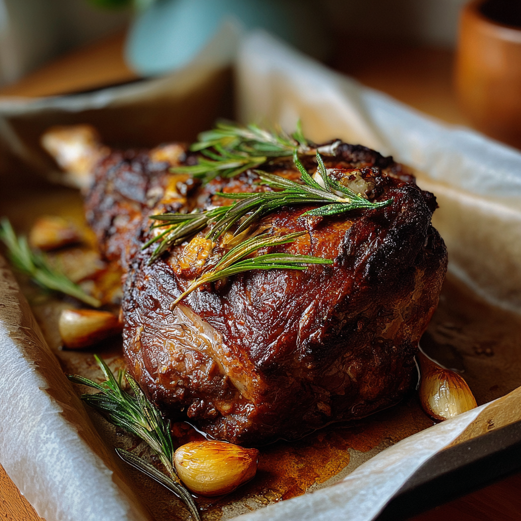 Lammkeule mit Rosmarin und Knoblauch - Einfaches Rezept auf Leckere Rezepte
