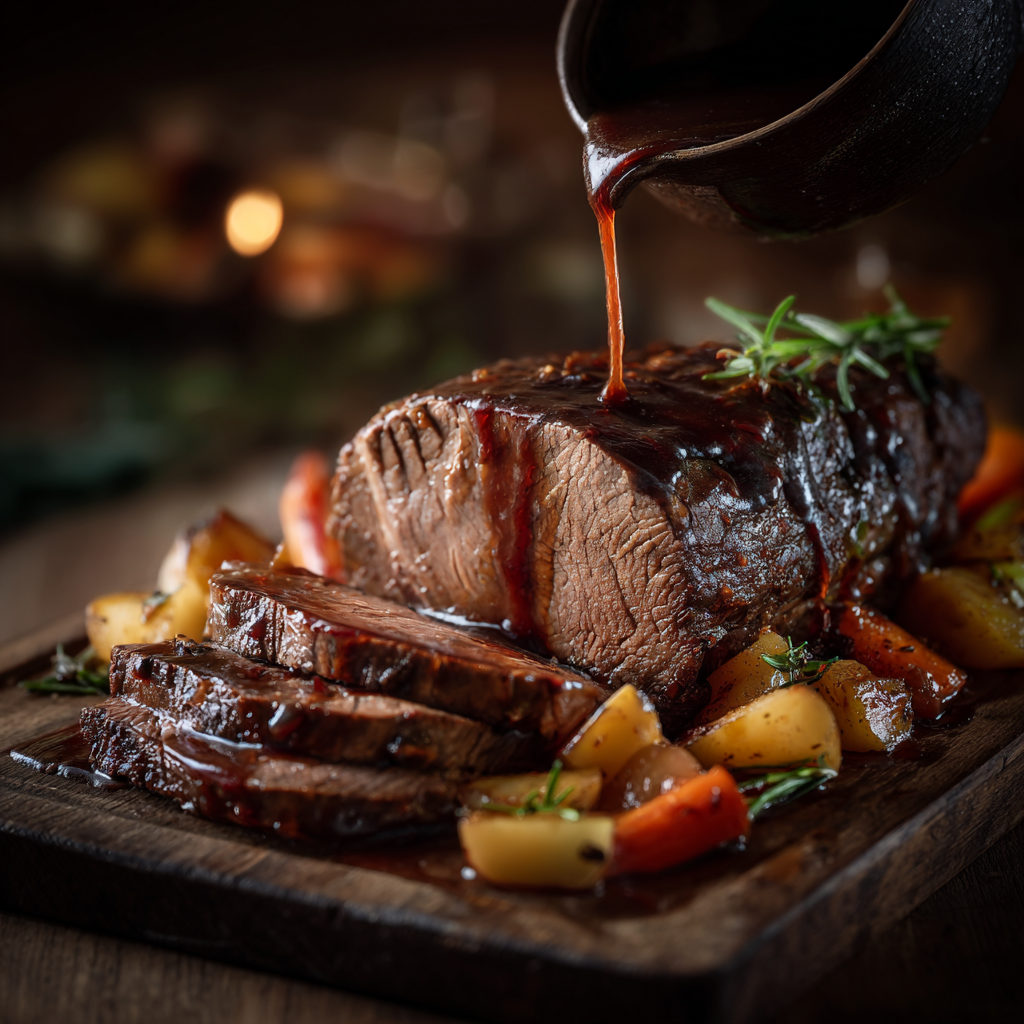 Klassischer Rinderschmorbraten mit Wurzelgemüse - Einfaches Rezept auf ...