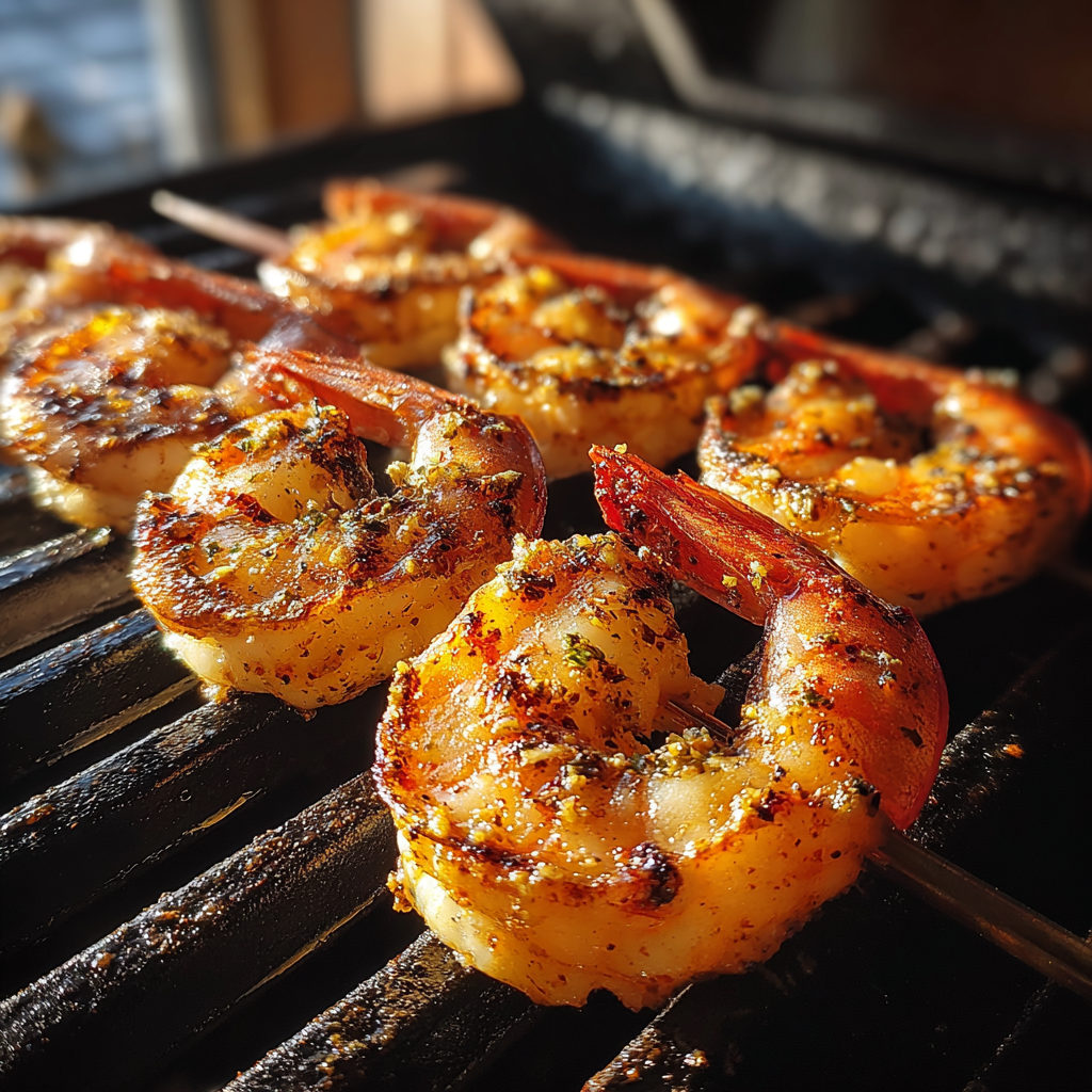 Gegrillte Knoblauch-Kräuter-Garnelen-Spieße - Einfaches Rezept auf ...