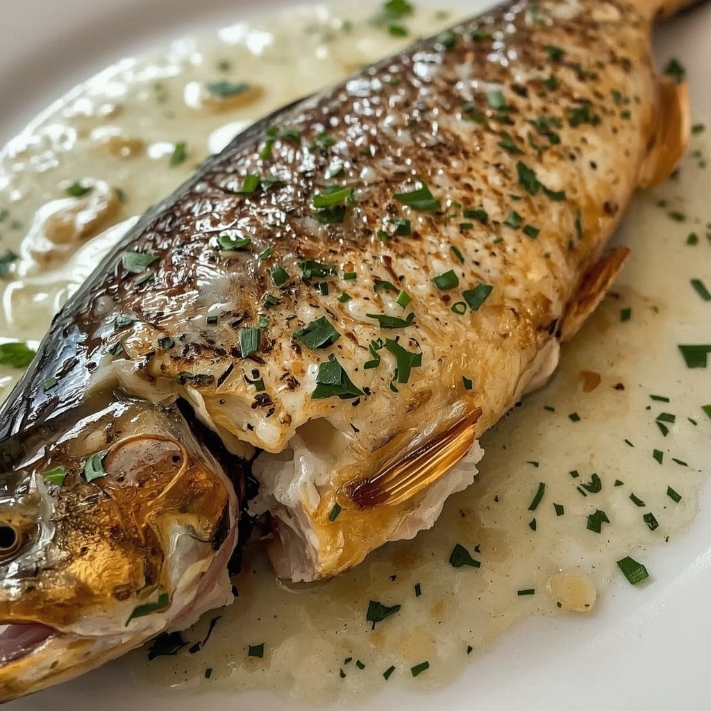 Gebratene Forelle mit Knoblauch-Kräuter-Butter - Einfaches Rezept auf ...