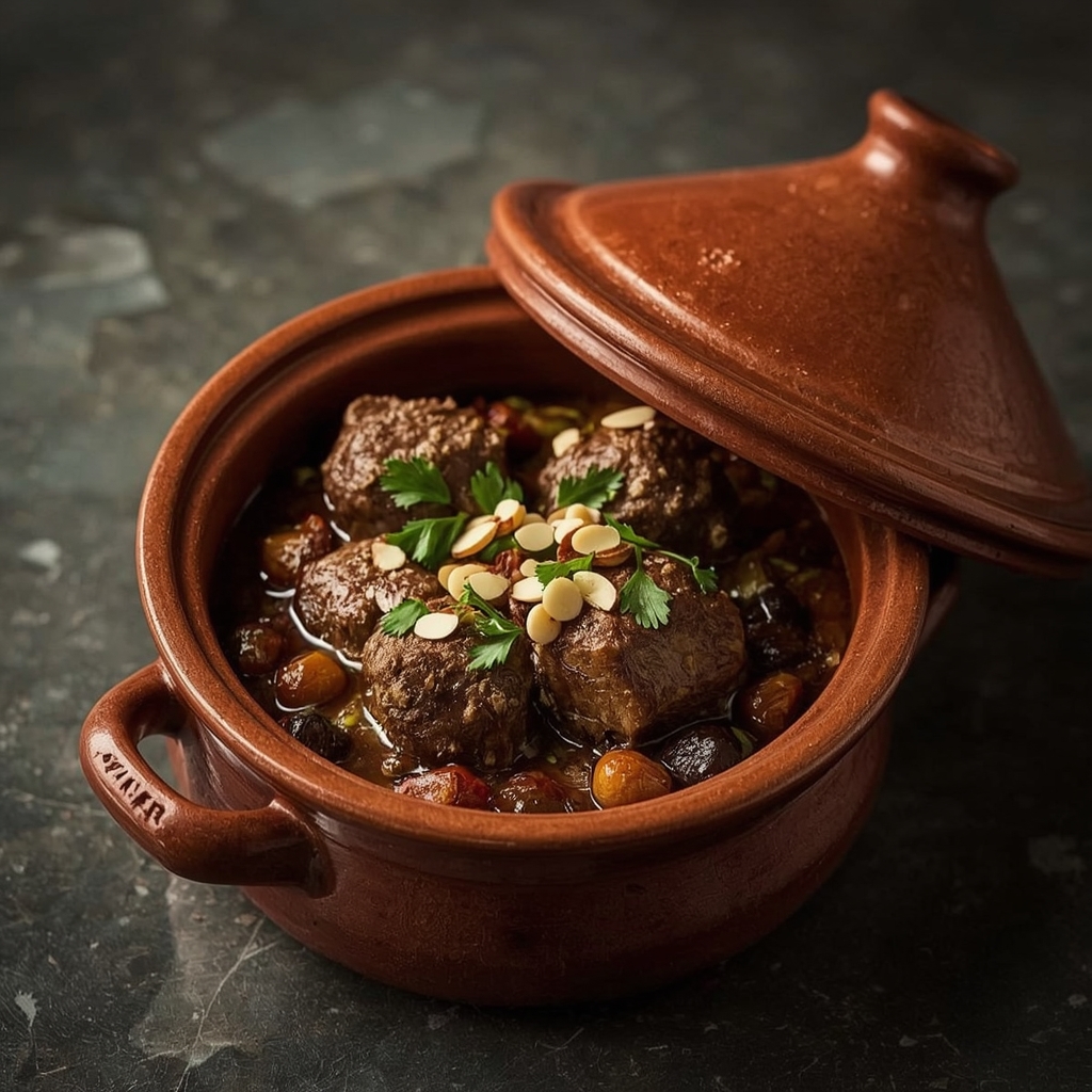 Marokkanische Lamm-Tajine mit getrockneten Früchten - Einfaches Rezept ...