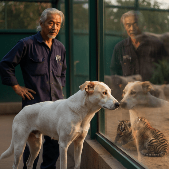 Una perra cría 3 cachorros de tigre – Años después, el tigre hace algo que hace llorar al cuidador del zoo