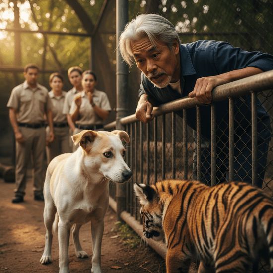 Una perra cría 3 cachorros de tigre – Años después, el tigre hace algo que hace llorar al cuidador del zoo