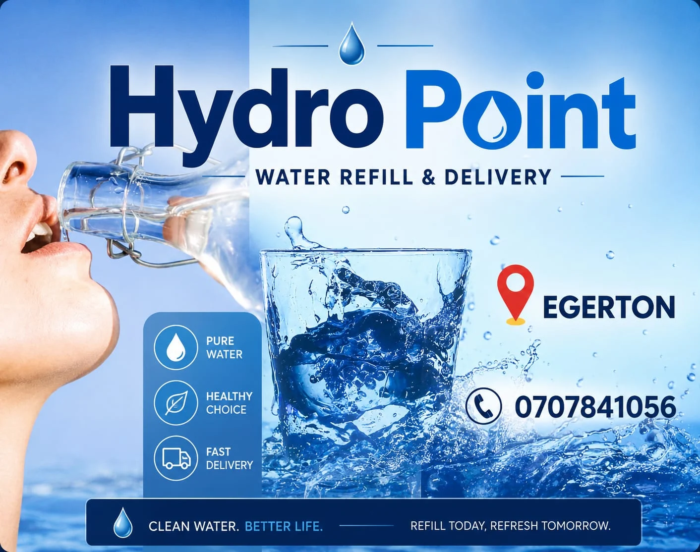 Hydropoint water refill