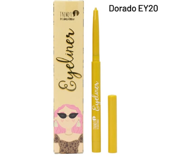 Lápiz de ojos dorado trendy