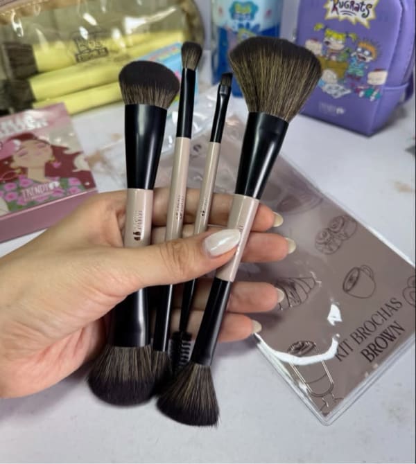 KIT X4 BROCHAS BROWN TRENDY
