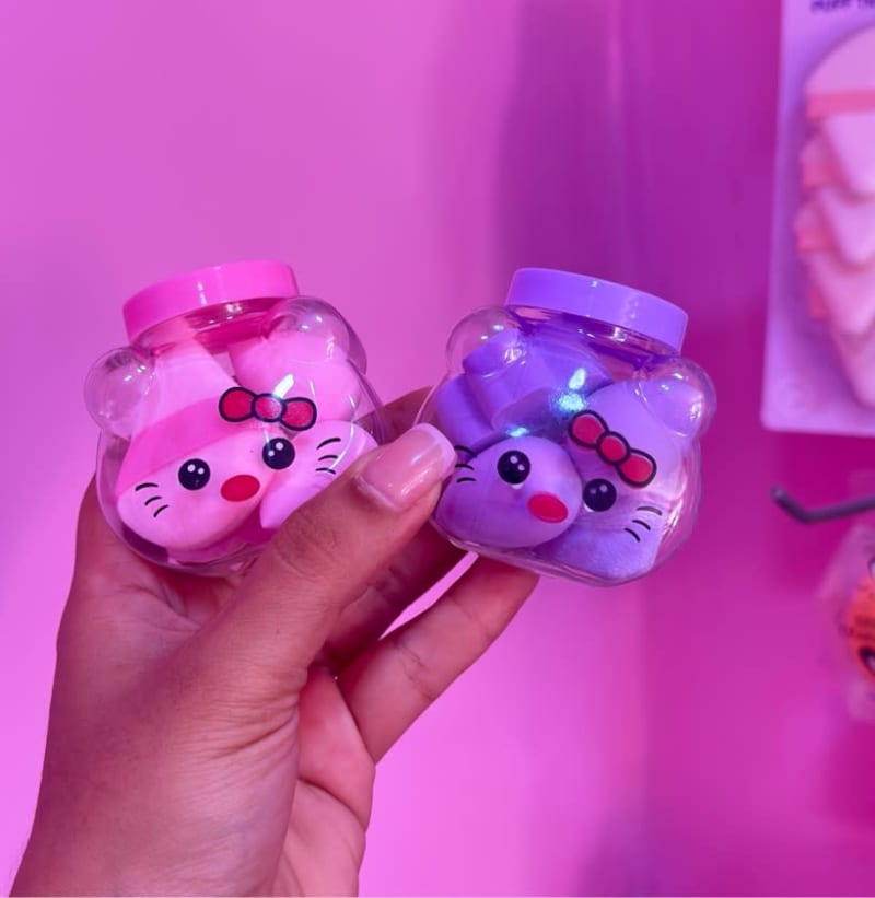 BORLA Y ESPONJITAS HELLO KITTY