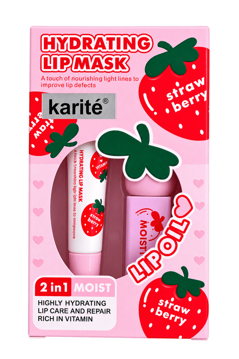 LIP OIL Y MASCARILLA DE LABIOS FRESA KARITE