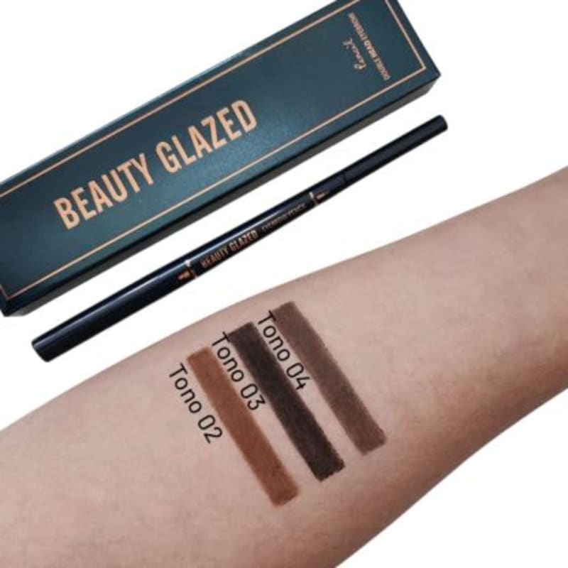 LÁPIZ PARA CEJAS DOBLE PUNTA BEAUTY GLAZED