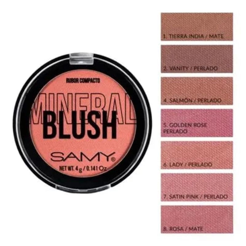 RUBOR COMPACTO MINERAL SAMY 