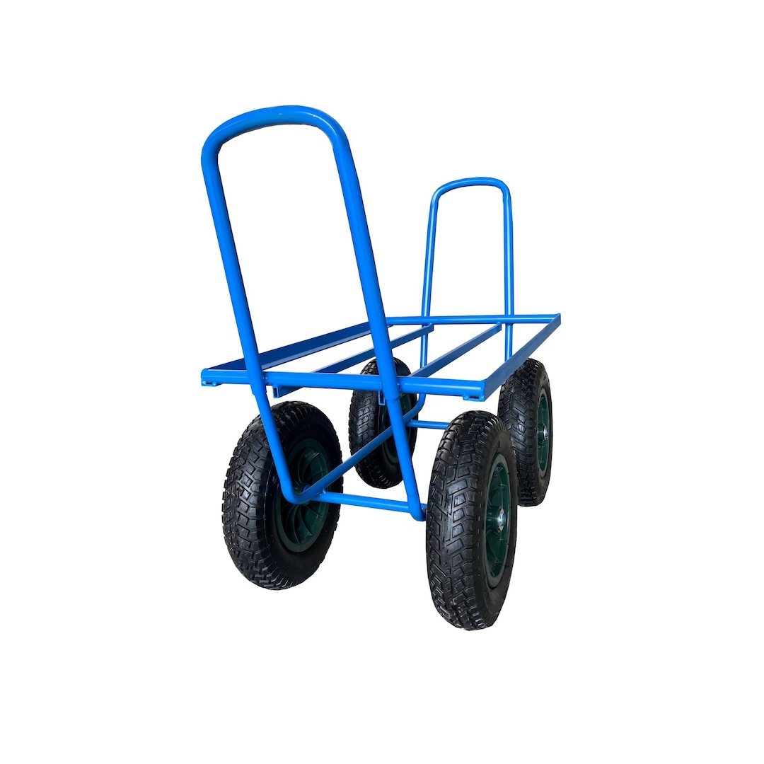 Carro de recolección con rueda de aire para recoger genero, verdura, frutas, etc.