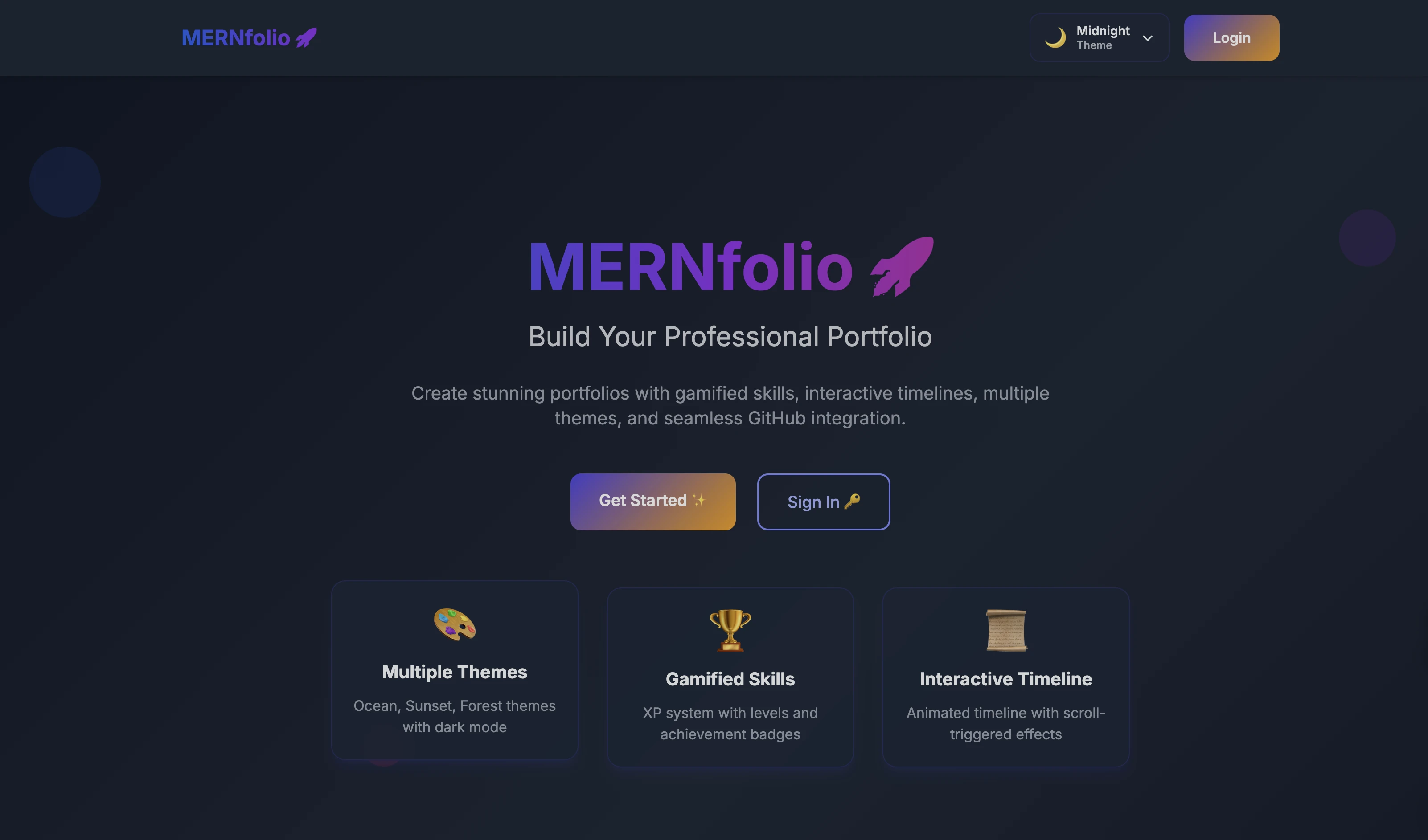 mernfolio project image
