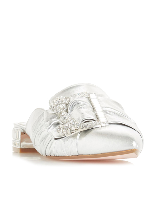 Dune London Charing Silver Mule Shoes Price in India