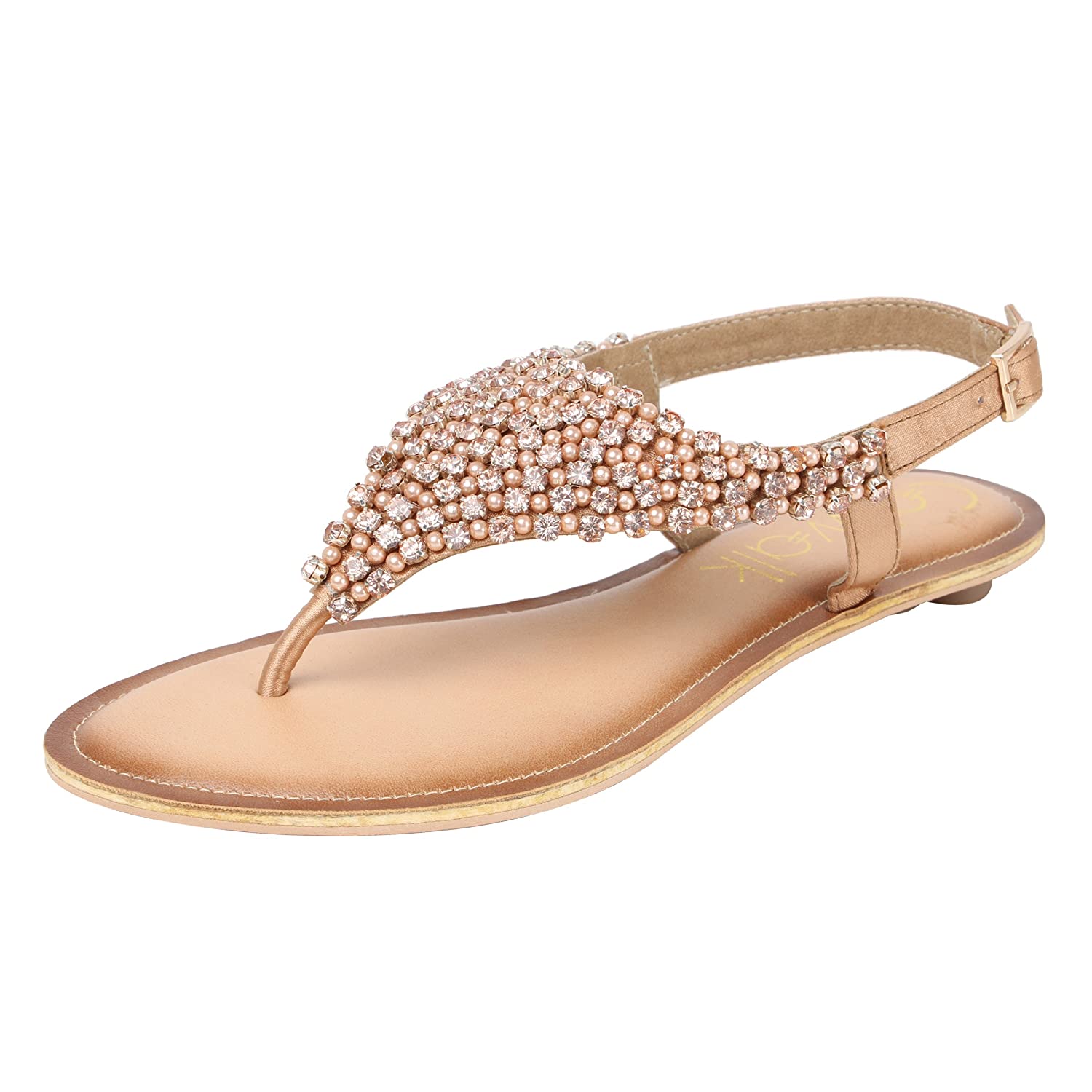 Catwalk Women's Embellished Back Strap Thong Sandals Price in India