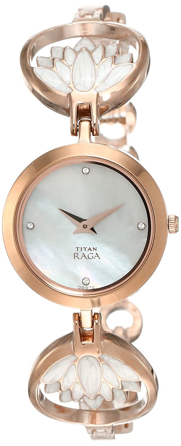 Titan Raga Analog Mother of Pearl Dial Women's Watch -NL2540WM01 Price in India