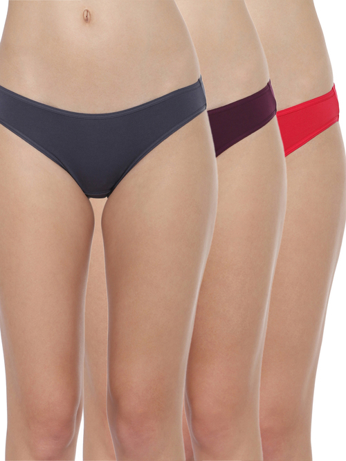 Triumph Multicolor Stretty Cotton Seamless Mini Brief - Pack Of 3 Price in India