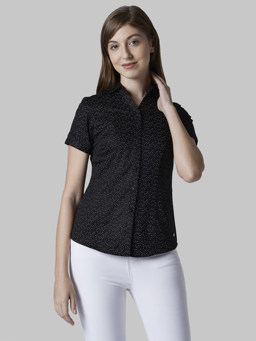 Park Avenue Black Printed Shirt Price in India