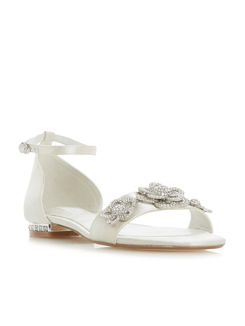 Dune London Noted Silver Ankle Strap Sandals Price in India