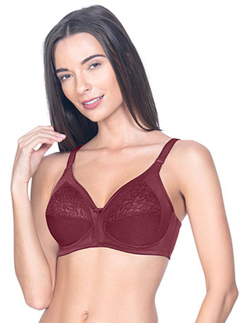 Amante Wine Non Wired Non Padded Full Coverage Bra Price in India