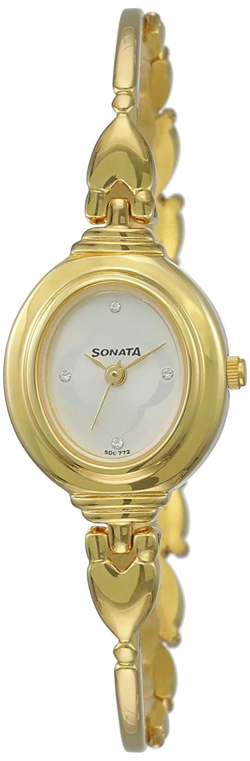 Sonata Analog Champagne Dial Women's Watch -NL8092YM03 Price in India