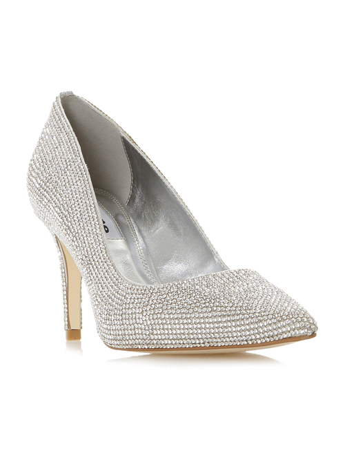Dune London Bombshell Silver Stiletto Pumps Price in India