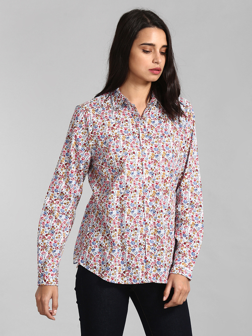 GAP Multicolor Allover Print Boyfriend Shirt Price in India