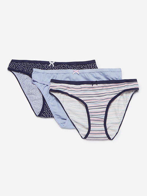 Wunderlove by Westside Navy Bikini Briefs Set Of Three Price in India